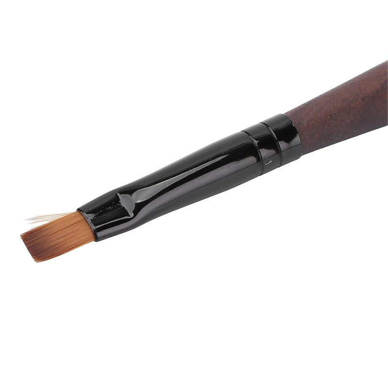 Professional Nail Art Brush Set 5 Piece Kit Size 02 Walnut Wood Handle Salon Quality DIY Tools - Image 4
